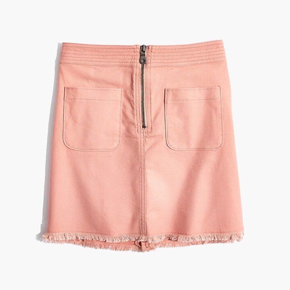 MADEWELL A-Line Zip Skirt Pink Size 4 - Picture 3 of 5
